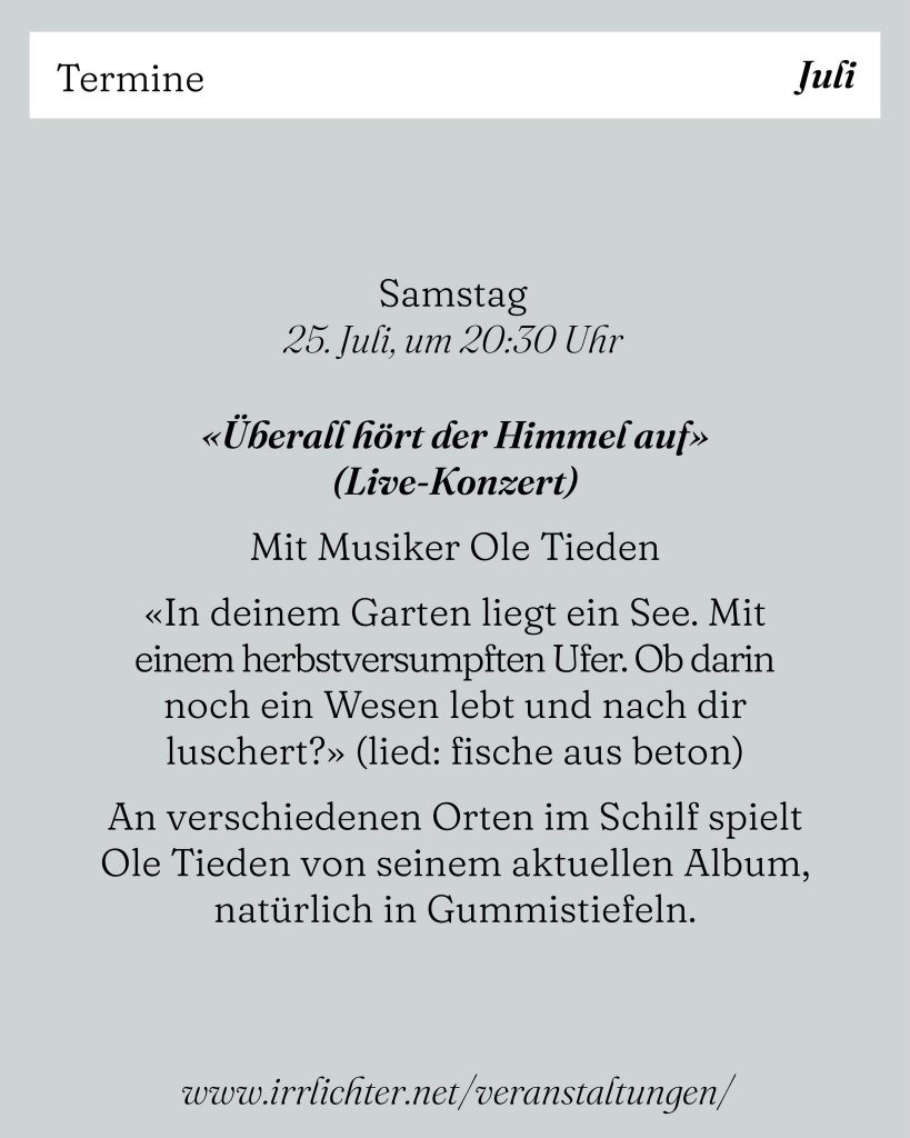 Irrlichter Konzert am 25.Juli